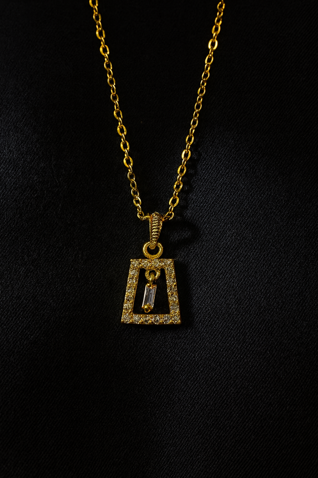 New Stylish Diamond Pendant Design With Stainless Steel Chain