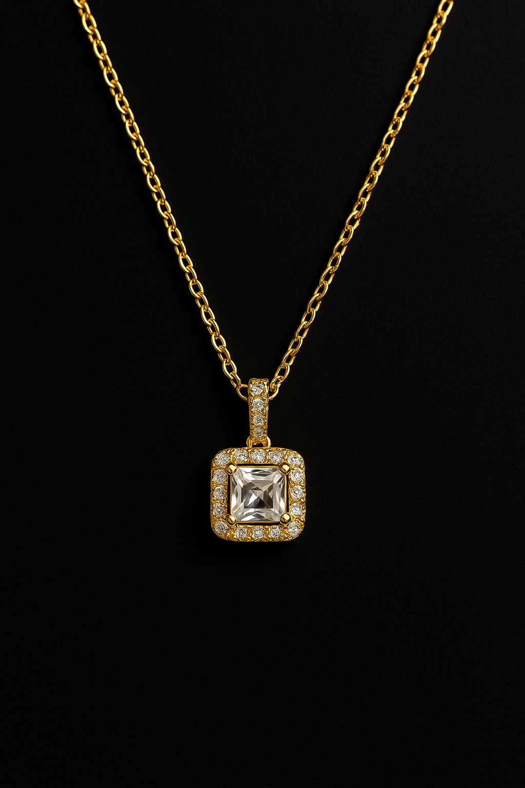 Simple Elegant American Diamond Design Chain For Daily Wear