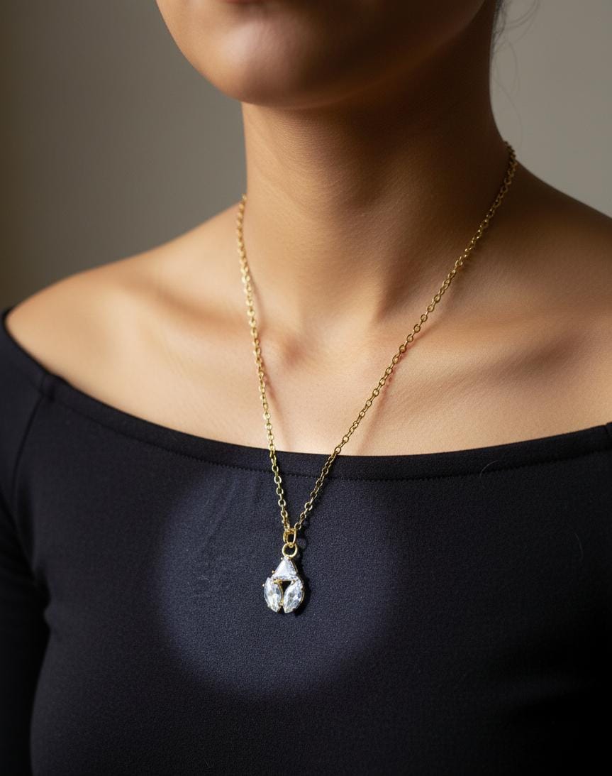 American Diamond Design Chain With Awesome Party Wear Look