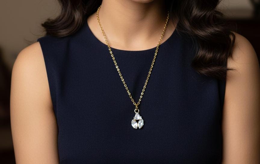 American Diamond Design Chain With Awesome Party Wear Look