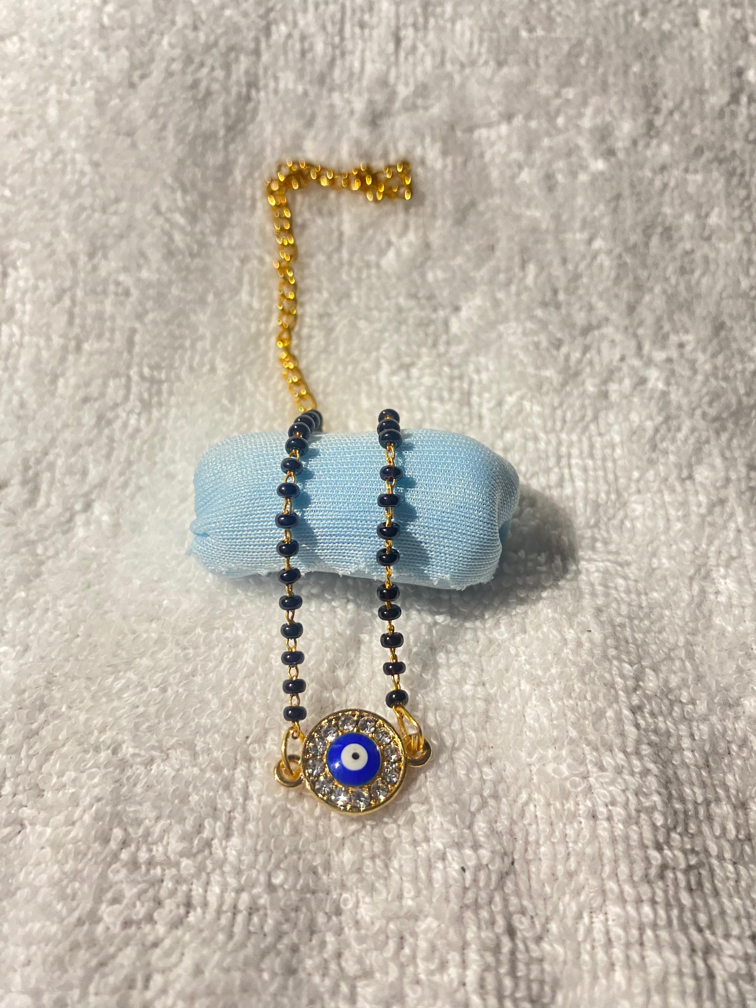 Evil Eyes With Diamond Design Beautiful Hand Bracelets Mangalsutra