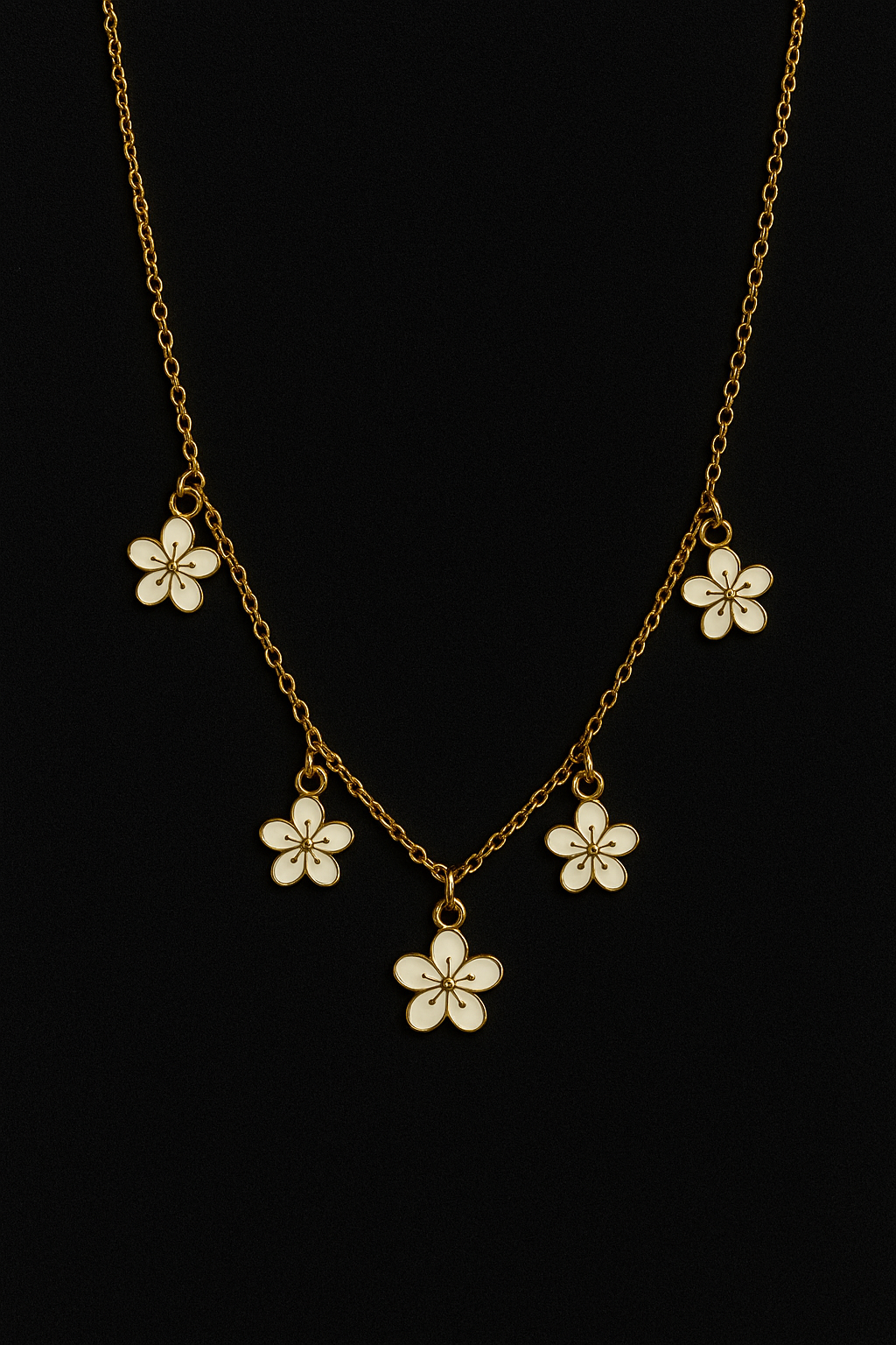 Easy Wearing Flower Design Daily Wear Golden Chain